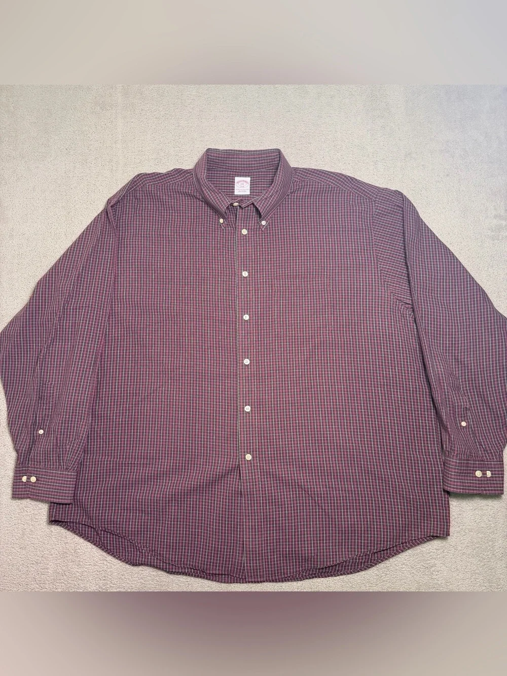 Brooks Brothers 346 The Orginal Polo Shirt Men’s XXL Red Plaid Button Down
